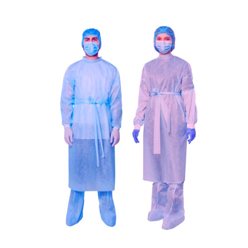 Халат хірургічний, розмір L(50-52), на зав'язках, рукав на манжеті спанбонд 40 g/m2(г/м2), стерильний, одноразового використання,ТМ «АХІЛЛ»